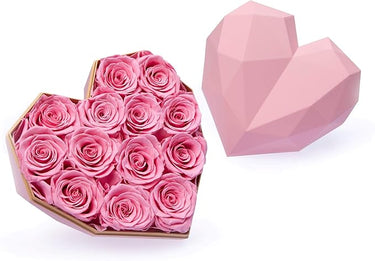 Forever Blossom Heart Shape Gift Box with 15 to 20 Pink Roses